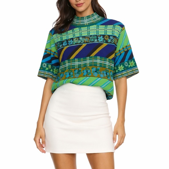 Kenzo Tops - Kenzo Green Print Top Size Small